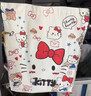 渠辰帆布包kitty女包帆布袋手提包學(xué)生女手提袋大容量通勤可愛(ài)單肩包 帆布包【拉鏈+內兜】 38*32*9CM 曬單實(shí)拍圖
