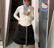 茯見速干工裝半身裙女夏季高腰顯瘦a字裙防走光寬松運動短裙 黑色 M 建議體重96-110斤 曬單實拍圖