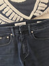 Calvin KleinJeans【磨絨保暖】秋冬女ck刺繡高腰修身直筒彈力牛仔褲J222264 1BJ-牛仔深藍 26 曬單實(shí)拍圖