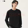 gxg.jeans男裝口袋設(shè)計(jì)純棉寬松圓領(lǐng)長(zhǎng)袖T恤25年秋新品 黑色 175/L 曬單實(shí)拍圖