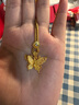 周大福金絲羽蝶大版黃金吊墜女(工費520)約4.75g EOF1370 曬單實(shí)拍圖