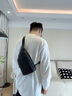老人頭男士胸包頭層牛皮大容量單肩包多功能運動(dòng)斜挎包潮流腰包手機包 曬單實(shí)拍圖