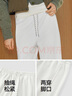 森馬（Semir）休閑褲女冬發(fā)熱抑菌抓絨抽繩衛褲分割寬松2025新款百搭闊腿褲 奶白10536 M 曬單實(shí)拍圖