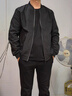 名郎（MELLEN）正品牌奢侈男士高端夾克2026春季新款中年百搭休閑上衣外套男裝 高檔黑色 【尺碼偏小，建議選大一碼】 4XL 【建議176-200斤】 曬單實(shí)拍圖
