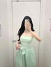 冶芷2025夏季新款法式薄荷綠抹胸連衣裙子女海邊度假風(fēng)收腰露肩長(zhǎng)裙 蝴蝶結(jié)抹胸連衣裙薄荷綠 S 曬單實(shí)拍圖