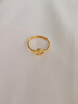 中國黃金（CHINA GOLD）愛(ài)心黃金戒指女足金雙心結求婚戒子生日禮物送女友老婆結婚紀念實(shí) 精美禮盒【請勿拍】 曬單實(shí)拍圖