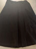 唐獅（TonLion）2023女裝半身裙學(xué)院風(fēng)高腰a字百褶長(cháng)裙 麻灰 S  曬單實(shí)拍圖