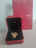 周大福 玫瑰花足金黃金金章金片 EOR1456 曬單實(shí)拍圖