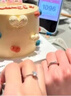 中國黃金（CHINA GOLD）足銀一克拉情侶對戒一對輕奢小眾結(jié)婚情人節(jié)生日禮物送女朋友老婆 【一克拉情侶對戒-足銀】品牌禮盒 曬單實拍圖