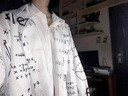 gxmy小眾冰絲t恤男士休閑套裝春夏季痞帥一套搭配寬松衣服男裝三件套 125白襯+白短袖+休閑褲黑 L 【100-120斤】 曬單實(shí)拍圖