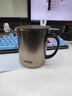 膳魔師（THERMOS）馬克杯不銹鋼茶杯大容量把手杯保溫咖啡杯七夕節(jié)教師節(jié)禮物TEMC 【鍍鈦茶漏】珍珠白 400ml 曬單實(shí)拍圖