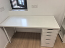 宜家（IKEA）LAGKAPTEN拉格開(kāi)普書(shū)桌辦公桌帶抽屜家用學(xué)生臥室小書(shū)桌 1抽屜柜 白140x60x73cm 曬單實(shí)拍圖