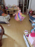 壹號鳳環(huán)保服裝塑料袋時(shí)裝秀衣服創(chuàng  )意走秀幼兒園手工材料演出服親子裝 粉黃紅藍毛球 150 備注身高體重 曬單實(shí)拍圖