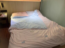 卡緹倫ins水洗棉床上四件套夏季毛巾繡床品床單被套學(xué)生宿舍三件套床笠 柔軟可裸睡- 粉格貓咪（次日達） 1.5m 床單款 四件套-被套150*200cm 曬單實(shí)拍圖