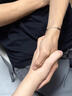 戚小米S999足銀手鏈男黑瑪瑙手串男士細(xì)手繩碎銀幾兩小眾手飾品女送男生 簡(jiǎn)約碎銀手鏈【999足銀】 曬單實(shí)拍圖