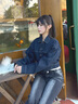 Calvin KleinJeans【明星同款】25秋季新女士復(fù)古ck純棉短款牛仔外套47D700G YXW-牛仔藍(lán)黑 M 曬單實(shí)拍圖