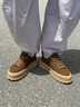 皓頓（HAUT TON）厚底工裝板鞋男2025新款復古休閑鞋頭層牛皮低幫男鞋 褐色 41 -適合運動(dòng)鞋42碼 曬單實(shí)拍圖