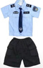 迪士尼（Disney）兒童警常服夏裝短袖套裝男女童小孩衣服警官服小寶寶警訓練演出服 小警察男款七件套黑帽 110 曬單實(shí)拍圖