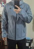 斯凱奇（Skechers）男薄款運(yùn)動風(fēng)衣速干舒適連帽外套P324M013 火石灰/011T L 曬單實(shí)拍圖