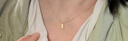締晶銀小金磚項鏈女士鎖骨鏈輕奢小眾高級感吊墜七夕情人節(jié)禮物送女友 曬單實拍圖