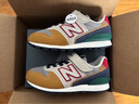 NEW BALANCE nb童鞋小中童0-7歲經(jīng)典拼接透氣舒適防滑休閑軟底跑步運動(dòng)鞋996 灰色/土黃/深藍996JP3 30 （腳長(cháng)17.5cm） 曬單實(shí)拍圖