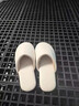 DMPD日式木地板拖鞋女士秋冬四季情侶室內(nèi)家居地毯靜音防水pu皮包頭男 白色【靜音無聲】 38-39 正碼 曬單實(shí)拍圖