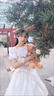 閃動(dòng)少女（SHANDONGSHAONV）嗚嗚 大裙子花嫁日?？盥妍愃L裙生日裙Lolita 花嫁款生成色OP【沒有拖尾 】 L 曬單實(shí)拍圖