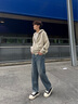 森馬（Semir）牛仔褲男貓須做舊復古寬松直筒褲2025秋冬長褲子經(jīng)典109725124103 曬單實拍圖