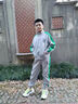 G.DUCKKIDS男童春裝運(yùn)動(dòng)套裝2025新款中大兒童春秋款男孩三件套痞帥氣時(shí)髦潮 三件套灰色 160 cm 曬單實(shí)拍圖