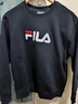 FILA 斐樂(lè )官方情侶款套頭衛衣2025秋季新款休閑寬松長(cháng)袖加絨保暖上衣 【加絨】中世紀藍-DB L 175/96A/L 曬單實(shí)拍圖