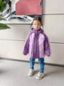 G.duck小黃鴨女童加絨外套秋冬款2026新款兒童沖鋒衣中小童秋冬季加厚棉 紫色加絨加厚款 120 cm 【建議身高110左右】 曬單實(shí)拍圖