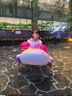 OUZEY沖浪板浮排兒童充氣滑水板游泳圈水上玩具漂浮氣墊裝備男女童戲水 粉色兒童沖浪板（建議3-16歲） 【升級加厚PVC材質(zhì)】配打氣筒 曬單實(shí)拍圖