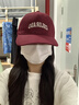 法派棒球帽男女寬帽檐顯臉小大頭圍鴨舌帽子 酒紅色  M 55-60cm 曬單實(shí)拍圖