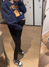 南叮雅格孕婦牛仔褲秋冬新款外穿孕婦褲子新款加絨彈力修身顯瘦小腳褲長褲 黑色春秋款 L 110-125斤 曬單實拍圖