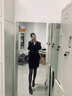訫噯逸衫職業(yè)裝女裝套裝女商務(wù)正裝工裝酒店前臺(tái)工作服美容院工裝西服套裙 黑色西裝+褲子 L 曬單實(shí)拍圖