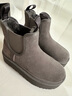 UGG秋季女士休閑舒適純色厚底雪地靴煙囪時(shí)尚切爾西短靴 1134526 GREY | 灰色 37 曬單實(shí)拍圖