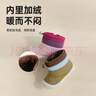 papa學(xué)步鞋爬爬冬季新品男女寶寶棉鞋護足防滑童鞋室內戶(hù)外保暖 粉色 20 內長(cháng)12.5cm偏大半碼 曬單實(shí)拍圖