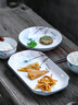 蘇氏陶瓷（SUSHI CERAMICS）魚盤 夢(mèng)之蘭日式家用陶瓷盤子12英寸切角盤2個(gè)裝中餐具 曬單實(shí)拍圖