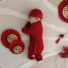 G.DUCKKIDS嬰兒春秋連體衣服紅色喜慶國風(fēng)男女寶寶滿(mǎn)月百天宴一歲抓周歲禮服 暗紅春秋款 66尺碼建議0-3個(gè)月8-12斤 曬單實(shí)拍圖