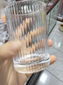 青蘋果無鉛玻璃水杯 豎紋漱口杯茶杯牛奶杯啤酒杯6只裝 飲料杯 曬單實拍圖