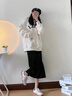 雪茜曼毛呢包臀半身裙女秋2025新款中長(cháng)裙直筒氣質(zhì)秋冬針織a字裙 曬單實(shí)拍圖