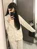 另約空氣棉彩色波點(diǎn)睡衣女秋冬季2025新款甜美寬松夾棉保暖家居服套裝 8033 彩色波點(diǎn) M 曬單實(shí)拍圖