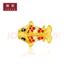 御邪黃金錦鯉轉運珠黃金999純金鯉魚(yú)路路通手鏈手串七夕情人節禮物 黃金燒藍錦鯉：0.4g 曬單實(shí)拍圖