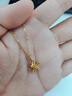 老鳳祥黃金項鏈女款足金許愿星純金吊墜套鏈七夕情人節(jié)生日禮物送女友 【今/次日達】金重約0.7g*禮盒*賀卡 曬單實拍圖