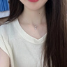 DAWOS925純銀水滴項鏈女夏季超仙小眾高級感百搭簡(jiǎn)約設計鋯石鎖骨鏈潮 水滴項鏈女 曬單實(shí)拍圖