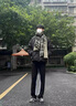 桑咻圍巾男潮流個(gè)性潮牌圍脖格子百搭冬季氣質(zhì)男士圍巾女高檔學(xué)院風(fēng) 雙面戴-黑色 曬單實(shí)拍圖