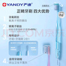 嚴(yán)迪（YANDY）正畸牙刷凹U型3支裝 牙縫刷 青少年牙齒牙套矯正期 軟毛小頭便攜 曬單實(shí)拍圖