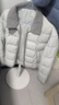 雪中飛女士短款羽絨服冬季拼接小格子風設計簡約時尚大方保暖羽絨衣服 淺藍色 M (160) 曬單實拍圖
