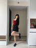 ZHR英倫單鞋女學(xué)院風(fēng)減齡厚底樂福鞋時(shí)尚皺面圓頭皮鞋女JF136黑色37 曬單實(shí)拍圖