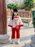 G.DUCKKIDS嬰兒漢服套裝春裝國(guó)風(fēng)唐裝抓周宴女寶寶禮服中式過(guò)年分體兩件套裝 紅色 80 （建議寶寶8-10公斤 12-24個(gè) 曬單實(shí)拍圖